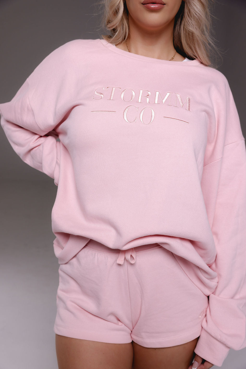 Pink oversized jumper from Stormm Co's Hues of Happiness collection