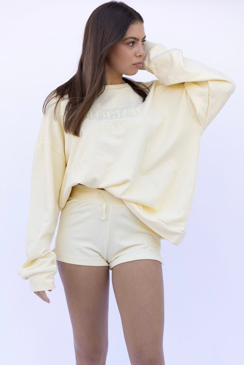 Lemon oversized jumper from Stormm Co's Hues of Happiness collection